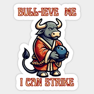 Bowling bull Sticker